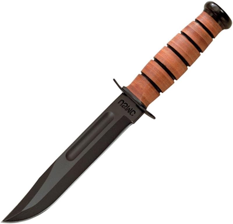 KA-BAR Full-Size U.S.M.C. Straight Edge Knife - Brown