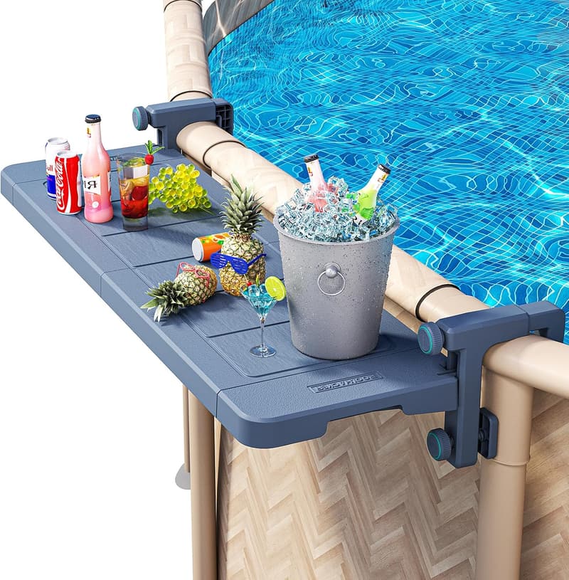 Patio Poolside Table for Above-Ground Pools - Weather Resistant