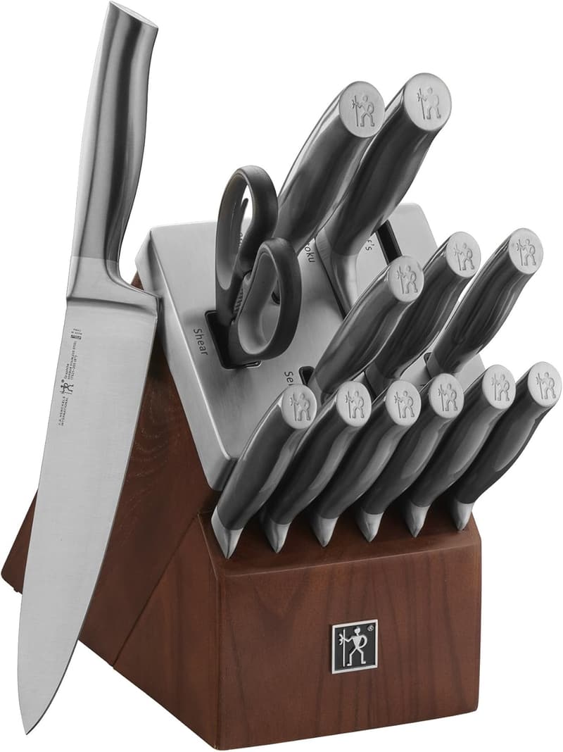 HENCKELS 14-Piece Self-Sharpening Knife Block Set, Black