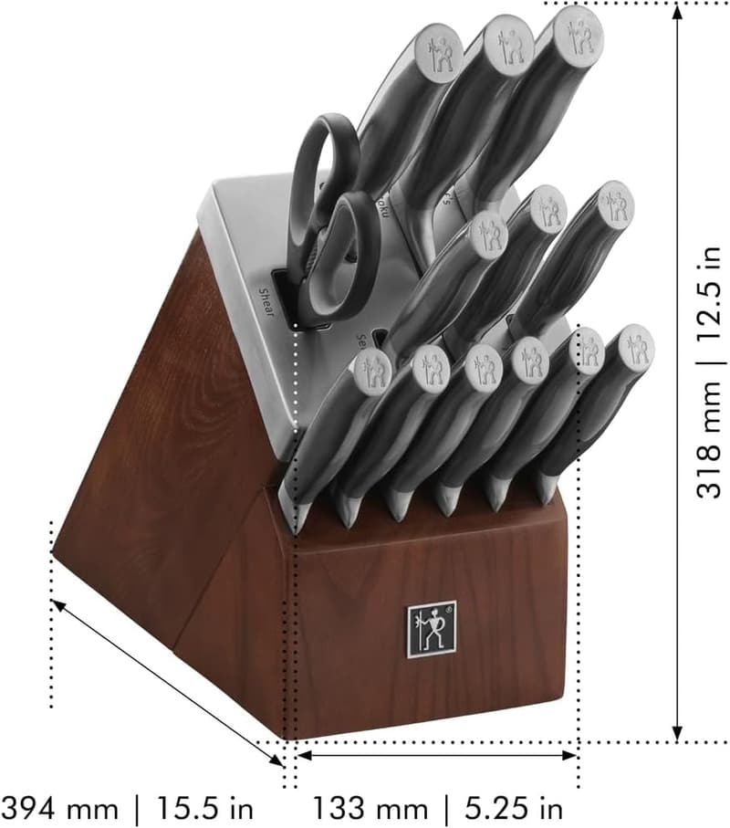 HENCKELS 14-Piece Self-Sharpening Knife Block Set, Black