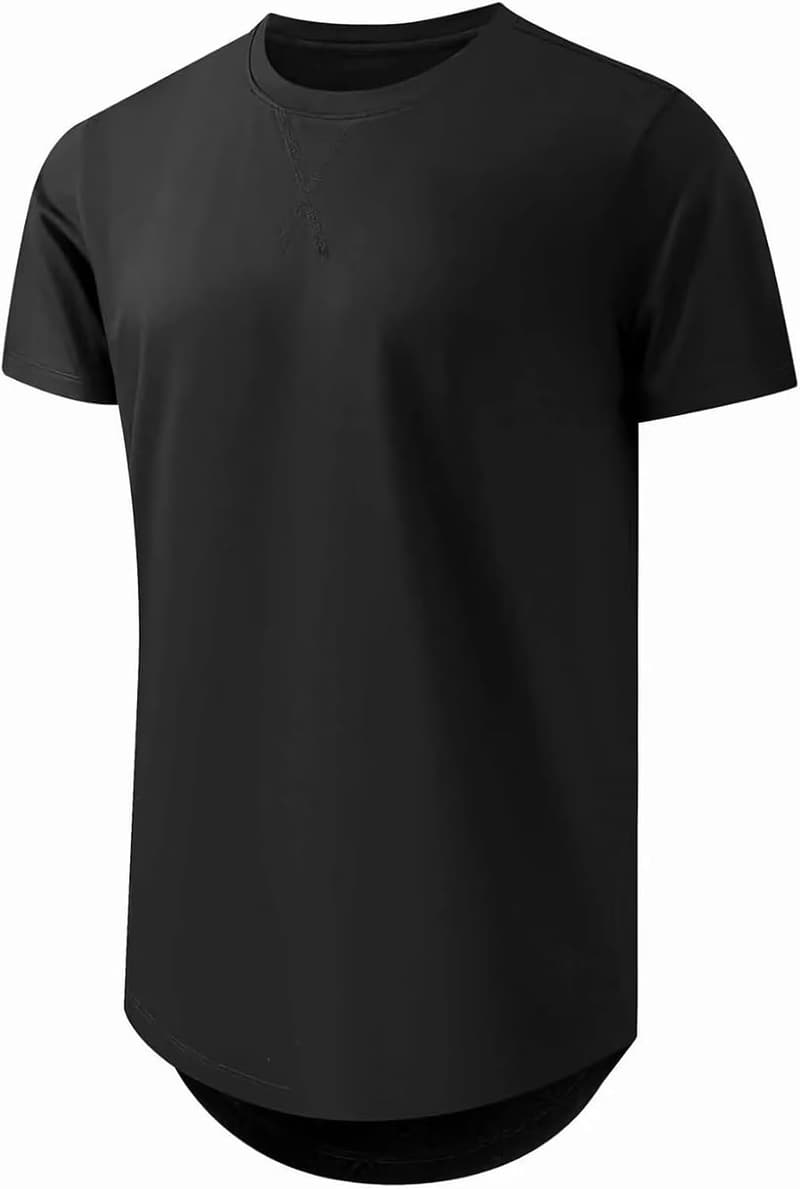 Casual Hipster Men's Longline Crewneck T-Shirt