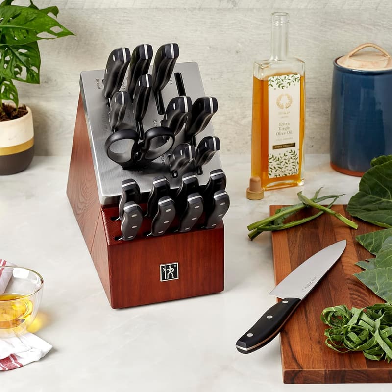 20-Piece Self-Sharpening Knife Block Set - German Engineered