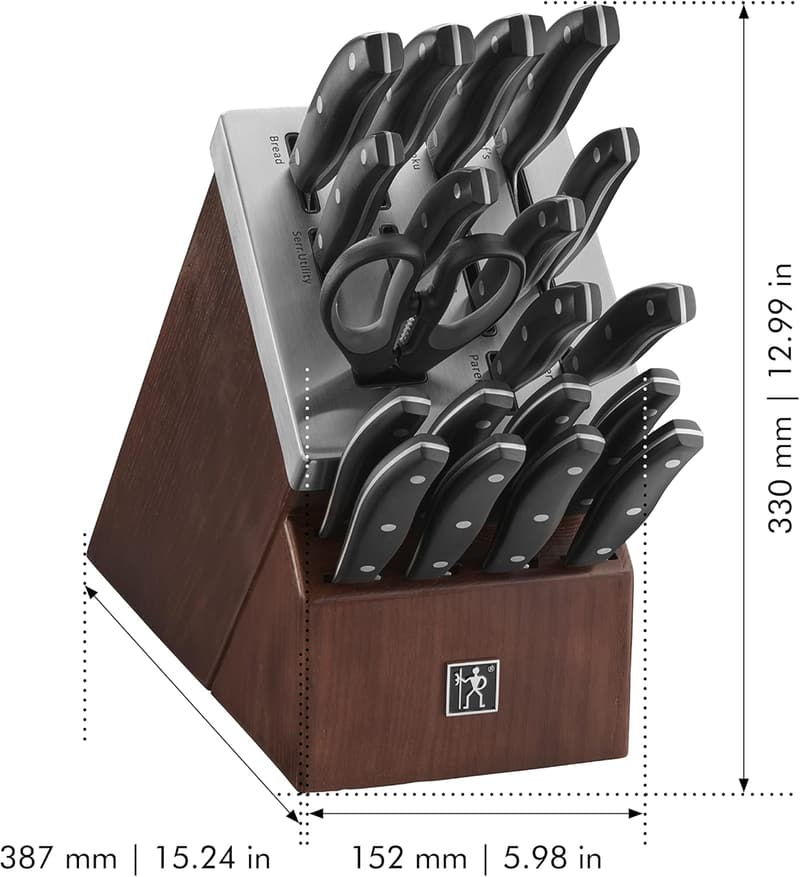 20-Piece Self-Sharpening Knife Block Set - German Engineered