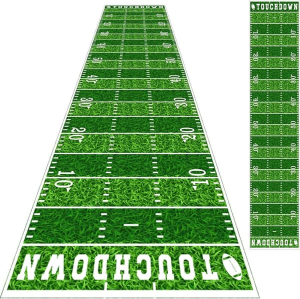 Football Game Day Tablecloth & Aisle Runners Set, 10 ft