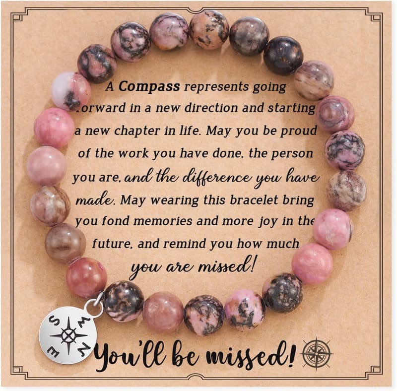 Retirement Gift Bracelet for Women and Men - Natural Stone