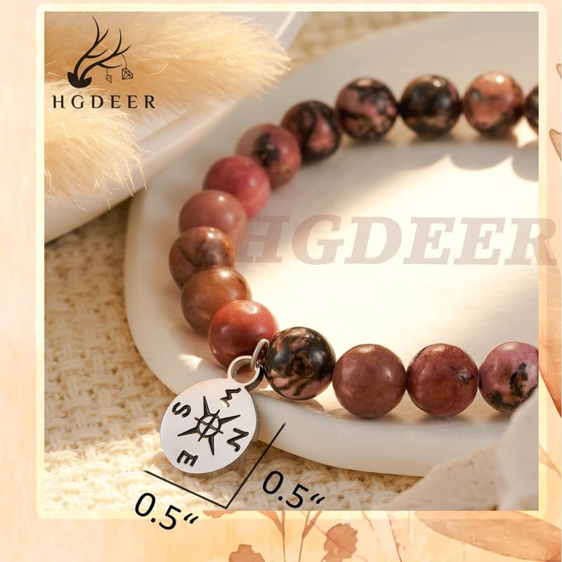 Retirement Gift Bracelet for Women and Men - Natural Stone