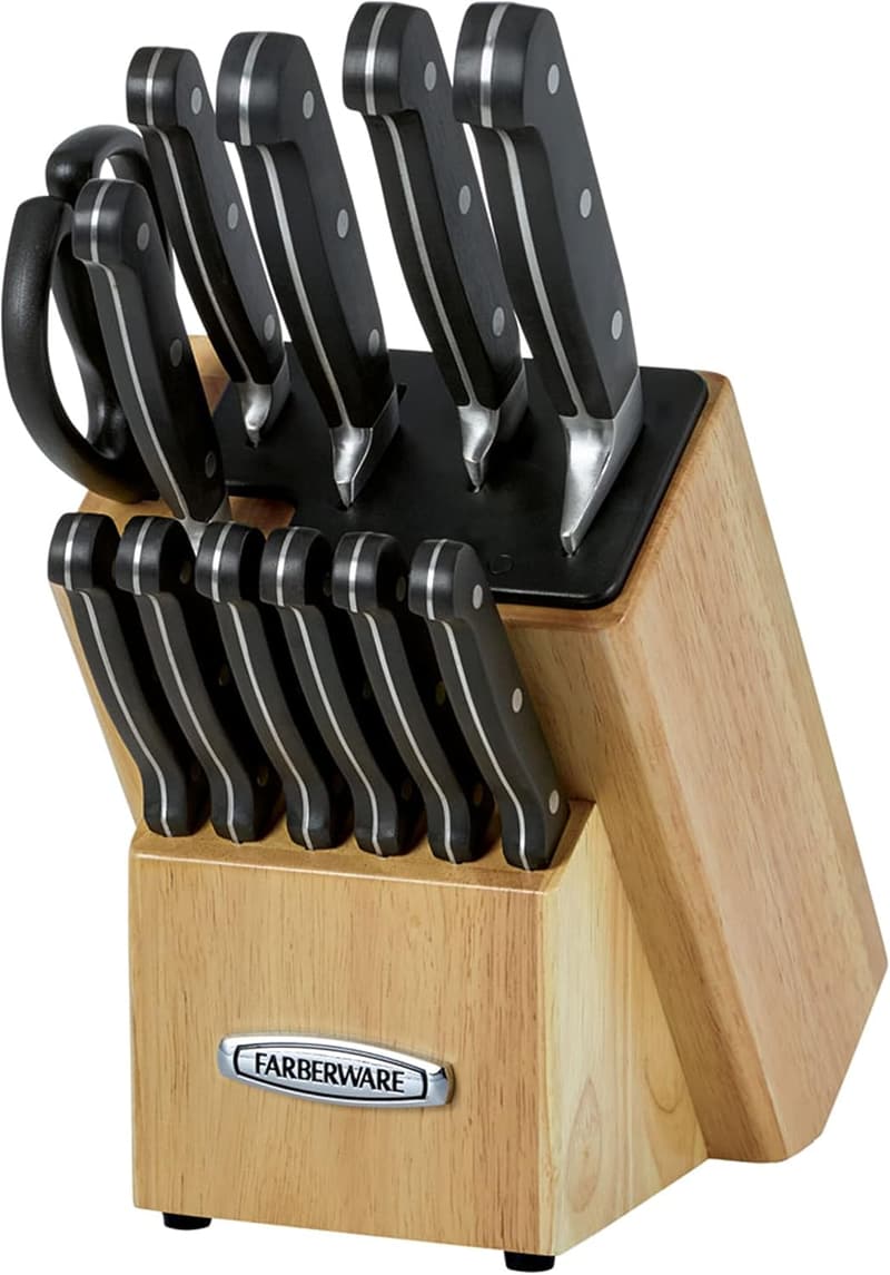 Farberware 13-Piece Self-Sharpening Knife Set with EdgeKeeper