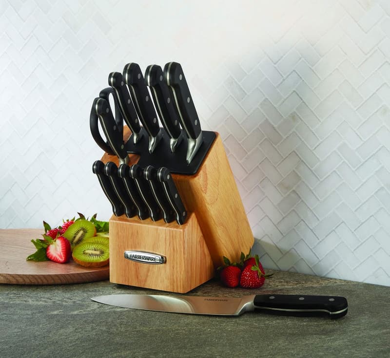 Farberware 13-Piece Self-Sharpening Knife Set with EdgeKeeper