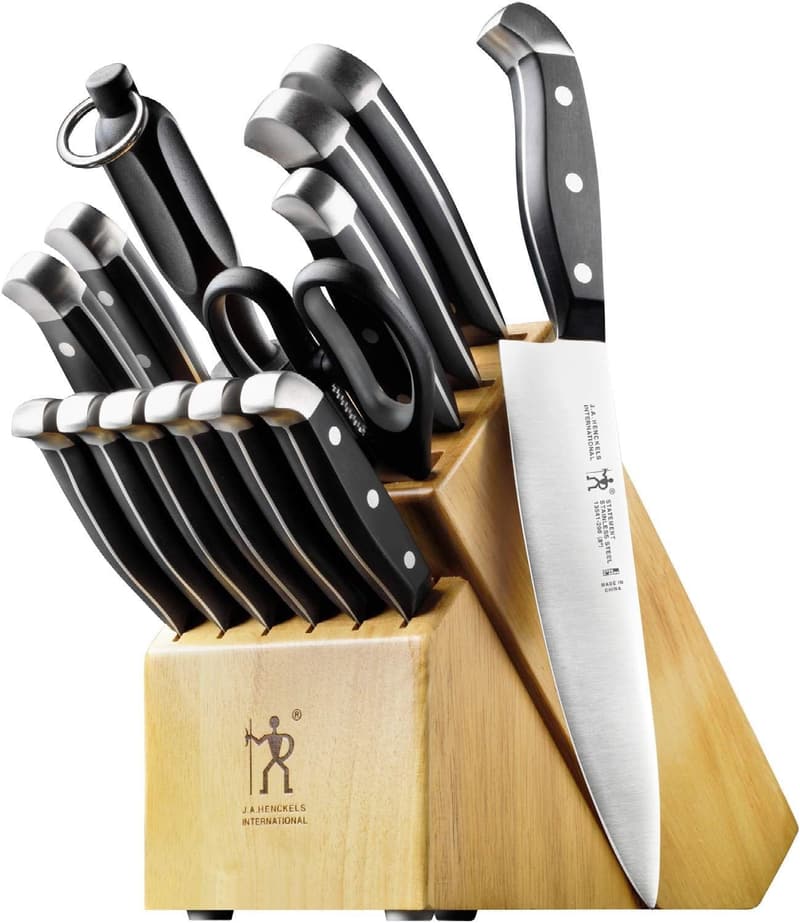 HENCKELS 15-Piece Premium Knife Set with Block, German Engineered