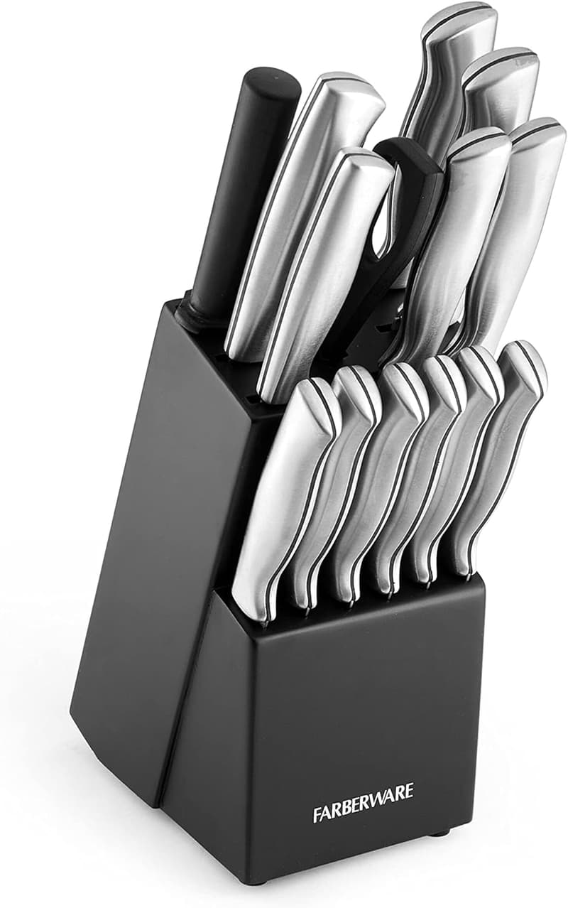 High-Carbon Stainless Steel 15-Piece Kitchen Knife Set