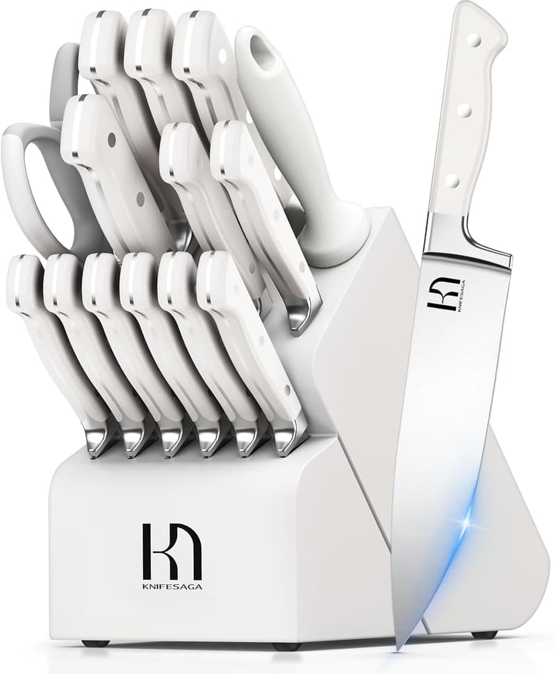 15-Piece Japanese High Carbon Knife Block Set