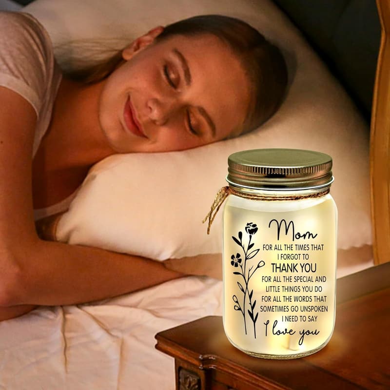 Mother's Day Mason Jar Night Light - Sentimental Home Decor
