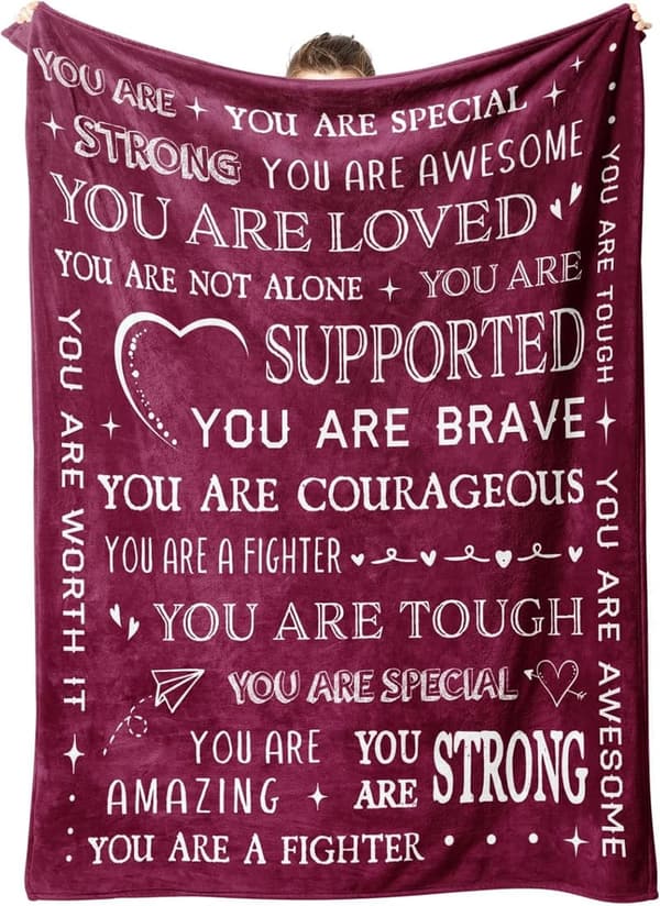 Get Well Blanket - Inspirational Gift for Women and Men