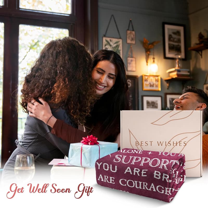Get Well Blanket - Inspirational Gift for Women and Men