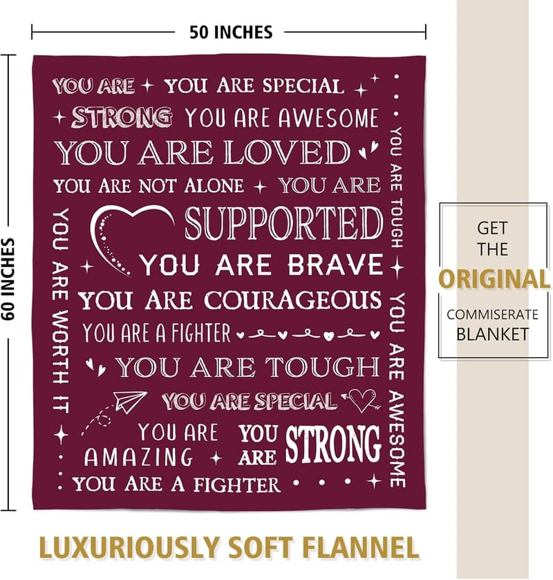 Get Well Blanket - Inspirational Gift for Women and Men