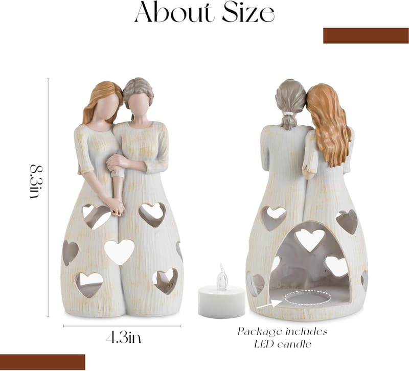 Sentimental Candle Holder for Mom's Birthday from Daughter