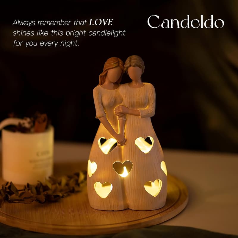 Sentimental Candle Holder for Mom's Birthday from Daughter