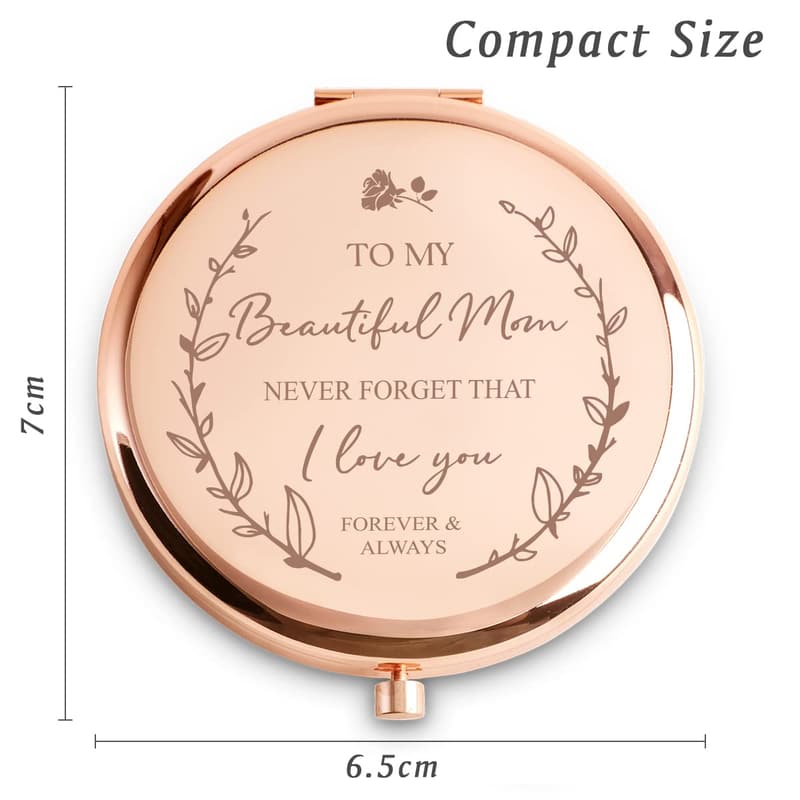 Personalized Compact Mirror for Mom - Sentimental Gift