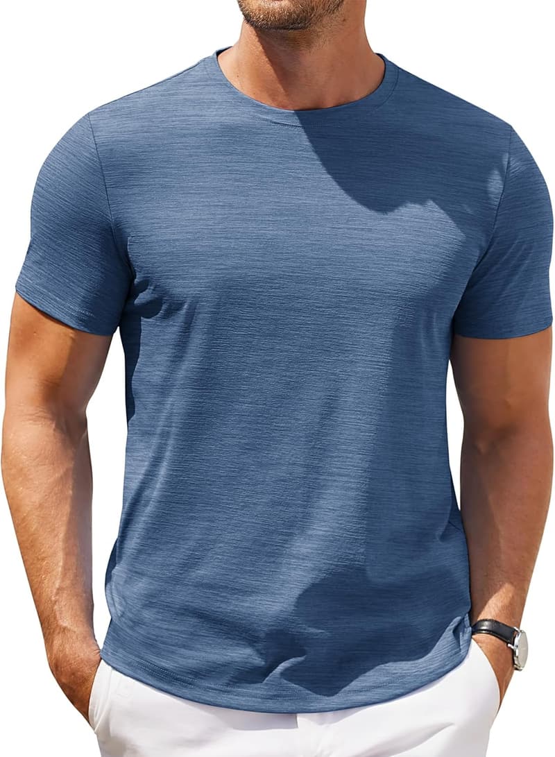 Men's Slim Fit Crew Neck Summer Tee Shirt