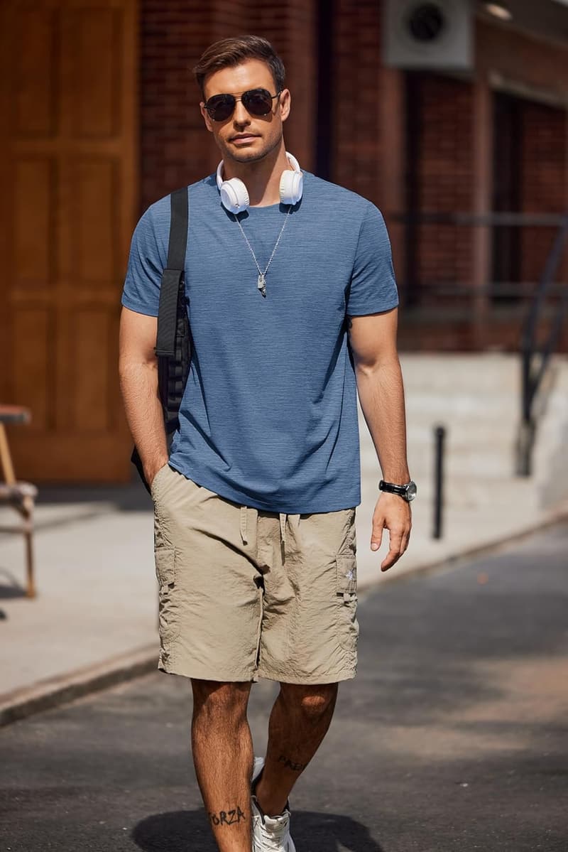 Men's Slim Fit Crew Neck Summer Tee Shirt
