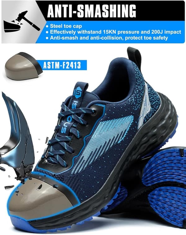 Lightweight Steel Toe Safety Sneakers for Men & Women