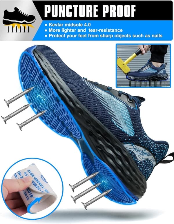 Lightweight Steel Toe Safety Sneakers for Men & Women