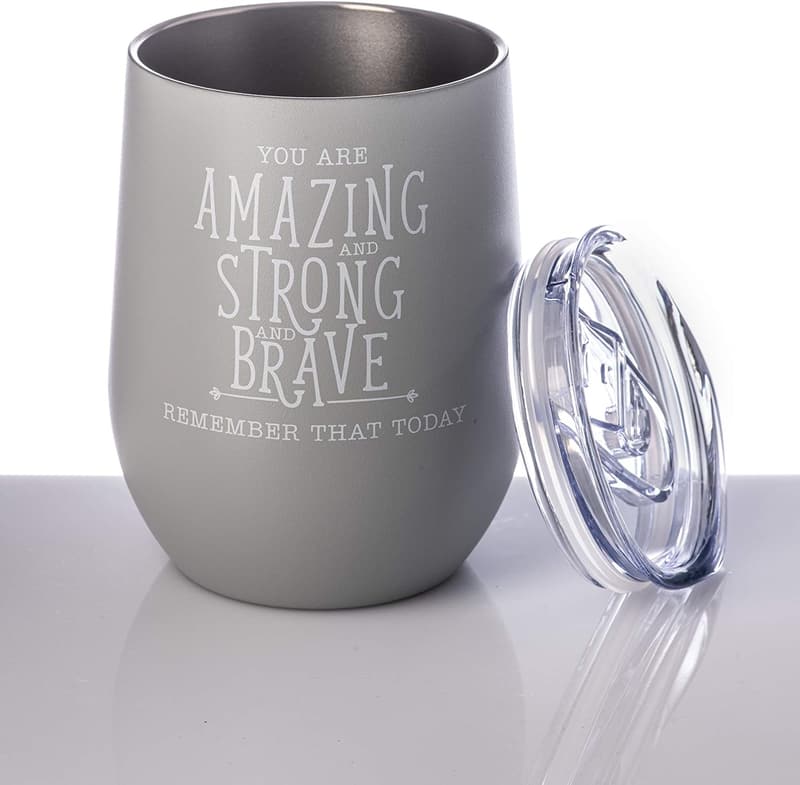 Encouragement Birthday Gift: Insulated Wine Tumbler for Women