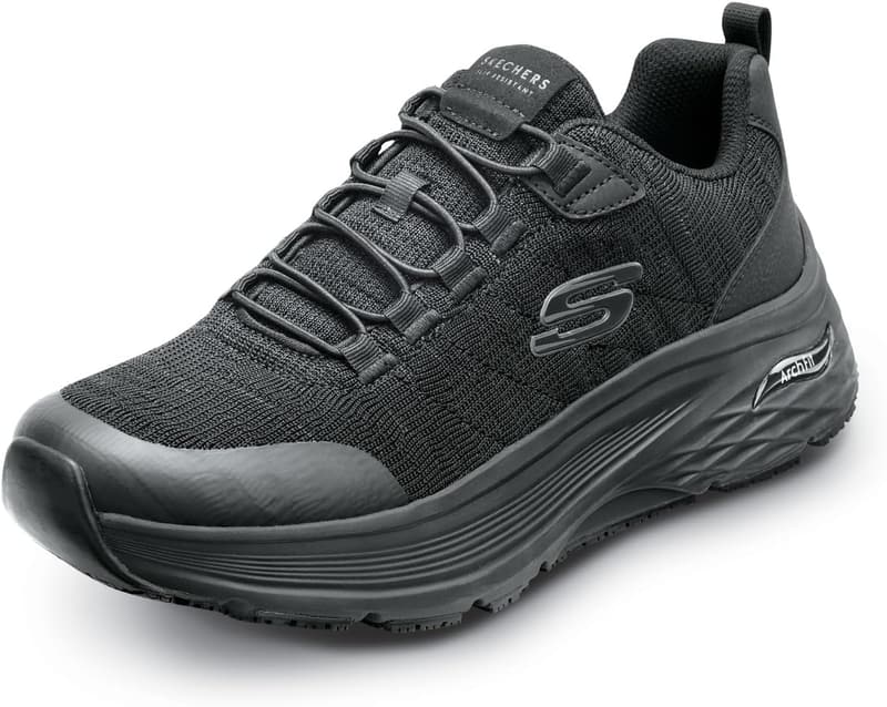 Skechers Work Leo Men's Black Arch Fit Soft Toe Athletic Shoe