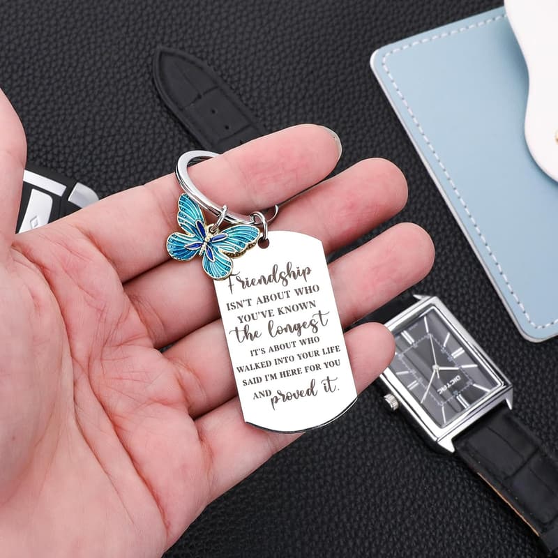 Best Friend Keychain - Cute Inspirational Gift for Women