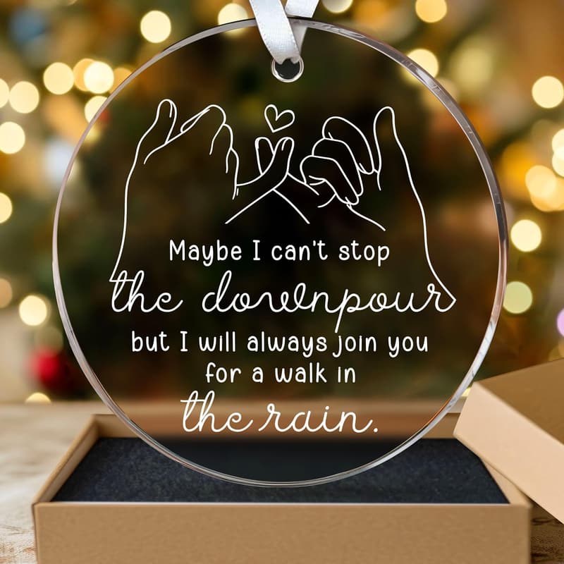Friendship Christmas Ornament - Sentimental Acrylic Gift for Women