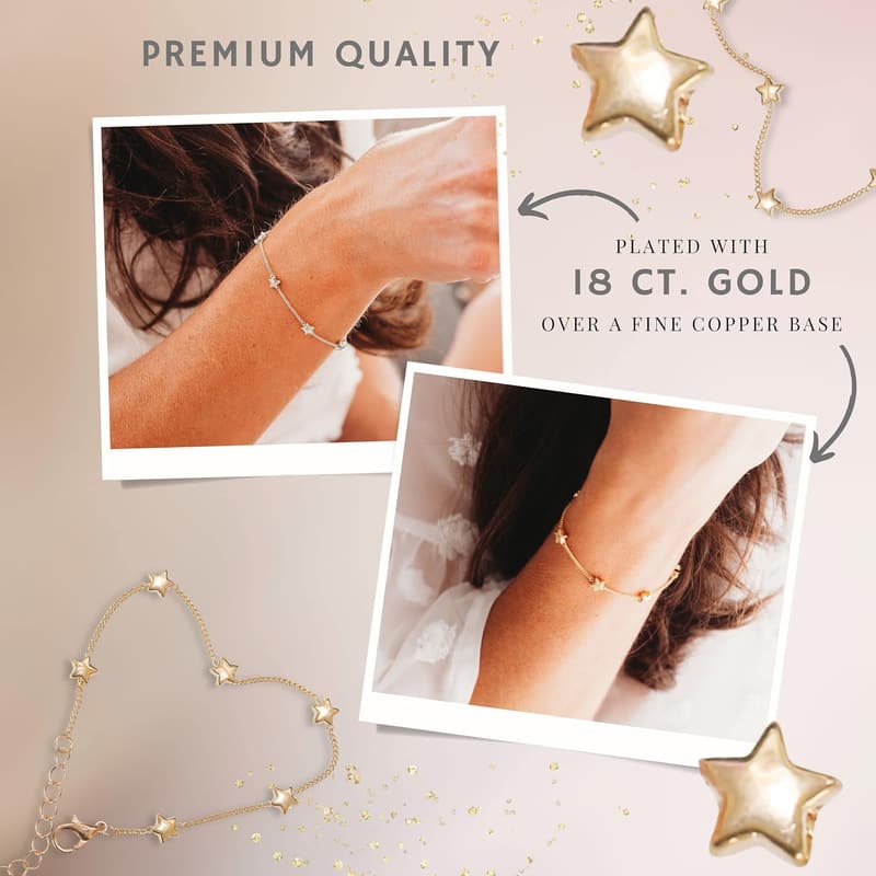 Unique Golden Star Bracelet for Women's Birthday Gift