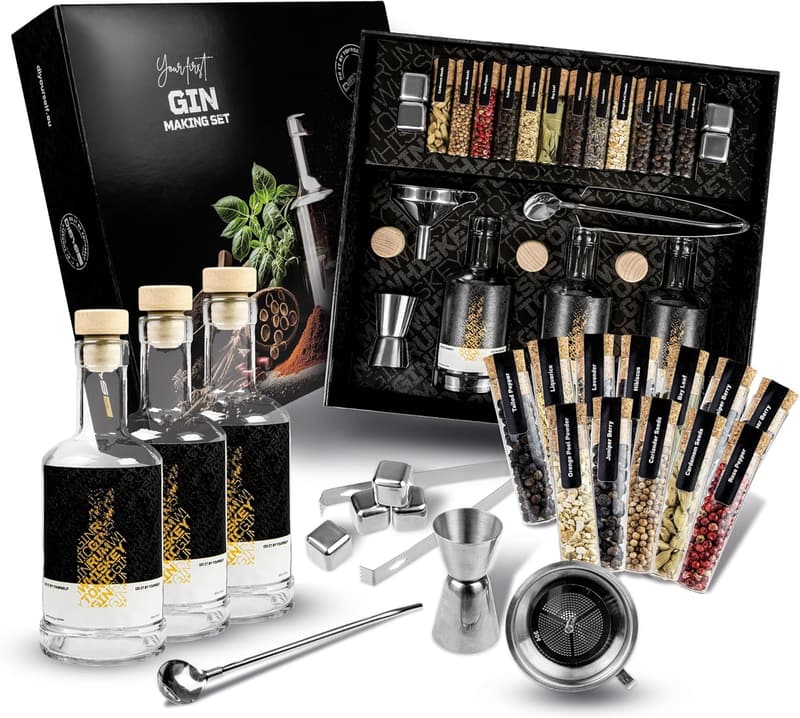 Make Your Own Gin Kit with 12 Botanicals & 4 Recipes