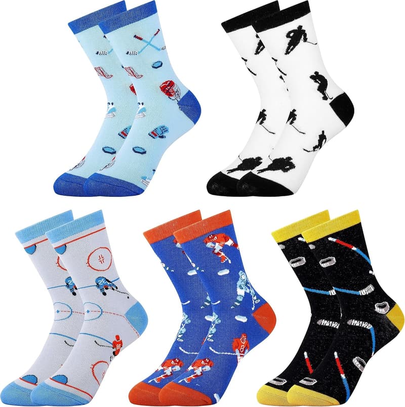 Sports Socks for Boys 8-12 - Football, Basketball & Baseball