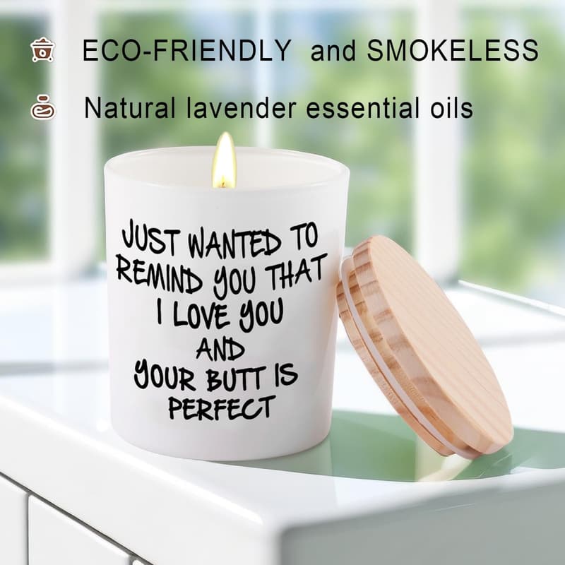 Lavender Scented Soy Candles for Her - Valentine's Day Gift