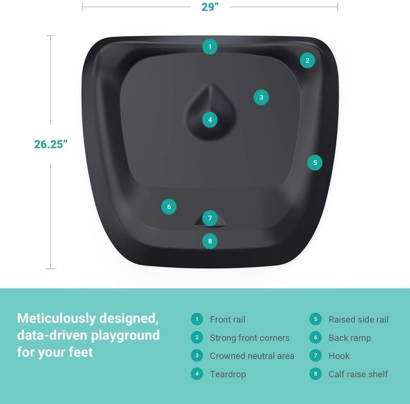 Ergodriven Topo Anti-Fatigue Standing Desk Mat - Obsidian Black