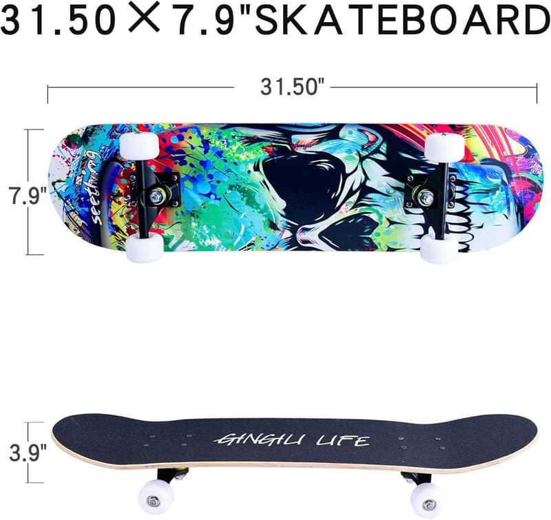 Beginner Skateboard for Kids and Adults, 31