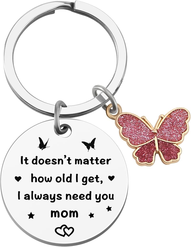 Mom Birthday Keychain - From Kids, perfect for Mother's Day