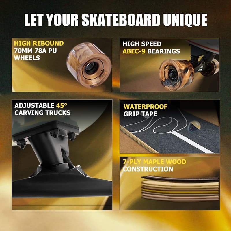 Pro Cruiser Longboard Skateboard - 46