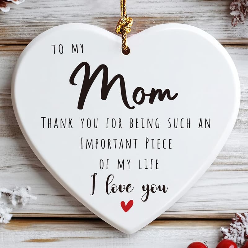 Mom's Birthday Thank You Ornament - Cute Gift from Kids