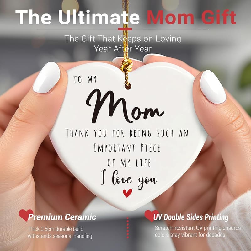 Mom's Birthday Thank You Ornament - Cute Gift from Kids