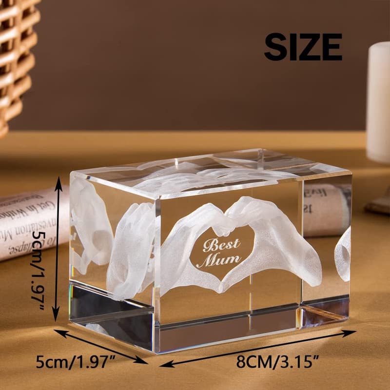 Best Mum 3D Crystal Gift for Birthday