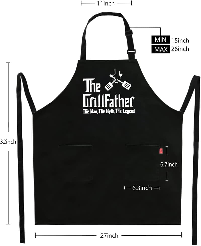The Grillfather Funny Apron for Men - Perfect Gift for Father's Day