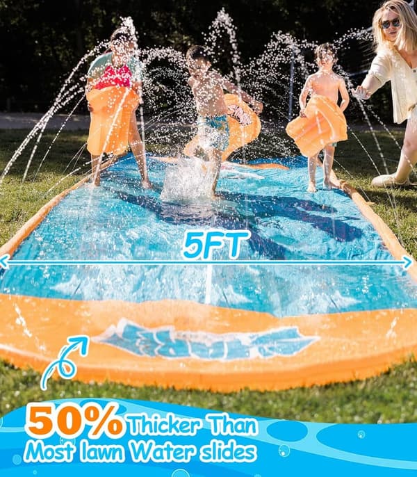 Summer Water Slide for Kids - 22ft x 5ft Backyard Sprinkler
