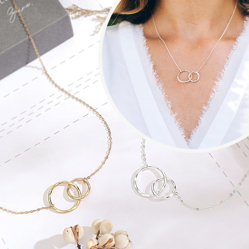 Best Friend Gift: 14k Gold Plated Friendship Necklace