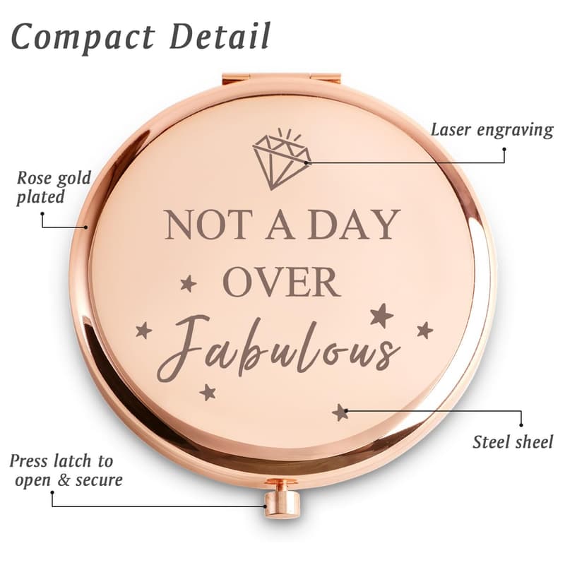 Personalized Compact Mirror for Women - Unique Mother's Day Gift