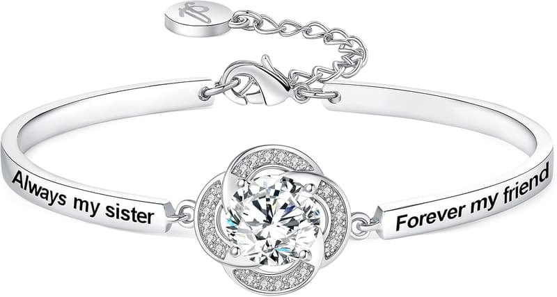 Mother's Day 'Badass Sister' Bangle Bracelet - Heartfelt Gift for Women