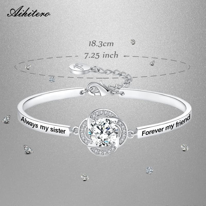 Mother's Day 'Badass Sister' Bangle Bracelet - Heartfelt Gift for Women