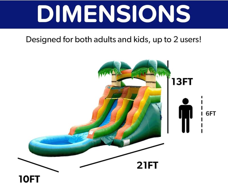 Premium Summer Breeze Inflatable Water Slide for Kids & Adults