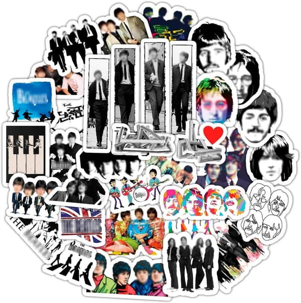 The Beatles Sticker Set - 35 Pcs, Perfect for Adults