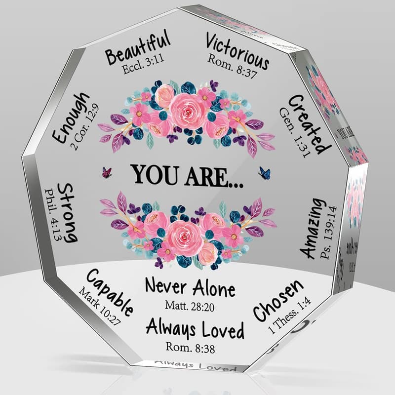 Christian Inspirational Plaque for Women’s Birthday Gift